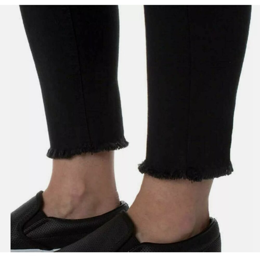 NEW! Kenneth Cole Women's Jess Skinny Jean Mid-Rise Slim Fit No Hem BLACK 6 - Picture 4 of 4